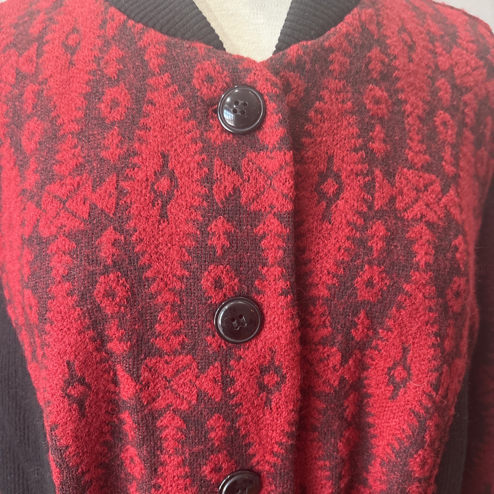 Pendleton Women’s Button Down Jacket Black /Red L… - image 2