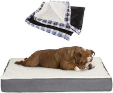 Orthopedic Dog Bed   2-Layer Memory Foam Dog Bed with Removable Sherpa Cover   C