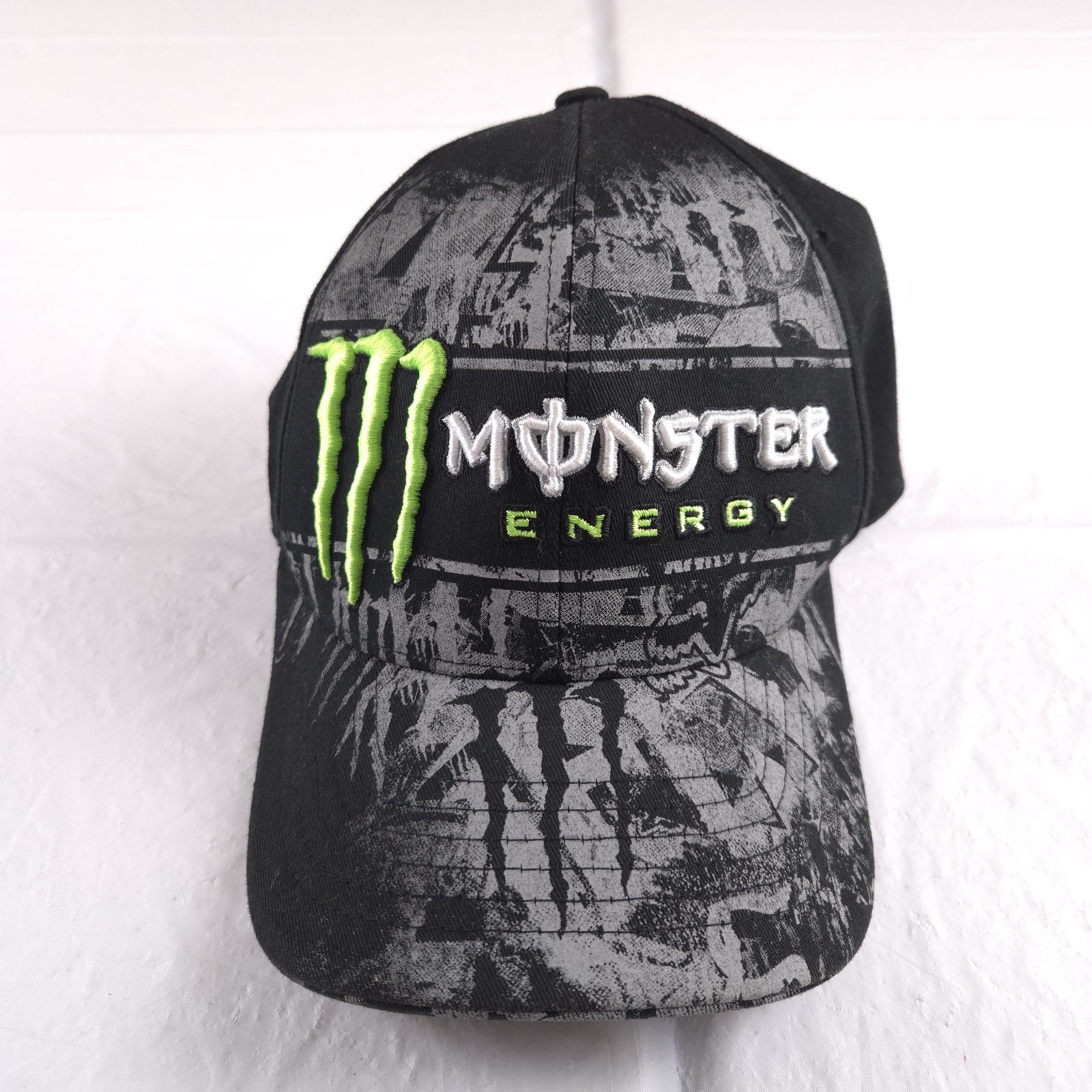 Fox Racing Monster Energy Hat Men S/M Small Black Flexfit Cap Ricky Carmichael 4