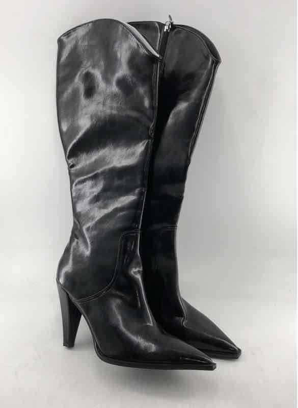 Steve Madden Womens Aura AURA03S1 Black Knee High Riding Boots Size 8.5 M