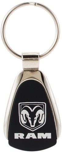 Tear Drop Metal Key Ring for Dodge RAM (Black)