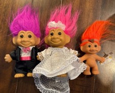 Three Trolls Dolls Bride And Groom Trolls And Indian Troll