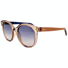 Salvatore Ferragamo SF833S Womens Plastic Sunglass 290 Crystal Nude 53-19