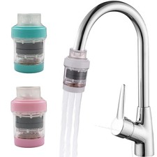2 Pack Faucet Water Filter Removes Chlorine Fluoride