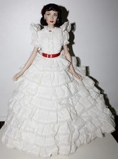 Franklin Mint Gone With the Wind Scarlett O'Hara White Prayer Dress Vinyl Doll