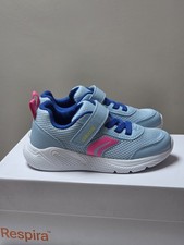 Image of Geox Sprintye girl lightweight breathable mesh trainers in blue UK11.5 EU30