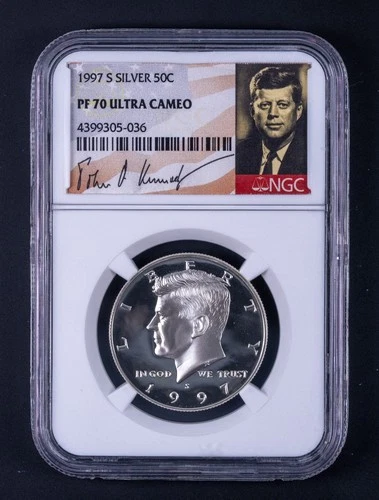 1997-S Silver Kennedy Half Dollar Proof NGC PF70 Ultra Cameo BB036