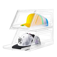 2 Pack Hat Organizer for Baseball Caps,Large Clear Cap Organizer with Drawer,...