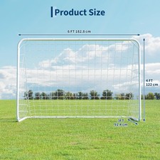 GRAVEE Portable Soccer Goal Net 6x4 FT Backyard Football Training Set
