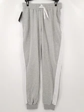 Ning Sweatpants Mens Size Small Gray Stripe Sides Drawstring Waist Cuffed NWT