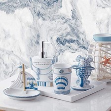 Bathroom Accessories Sets Unique 4 Piece - Bathroom Accessory Set Beach Life