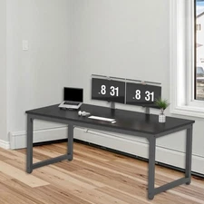 Reinforced 70-Inch Desk with Wide Workspace, Metal Frame & Scratch-Resistant