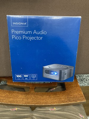 Insignia Reverb Premium Audio Pico Projector NS-PR200 - Black. Pre-Owned.