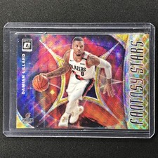 2019-20 Donruss Optic DAMIAN LILLARD Fantasy Stars Gold Wave SP #9
