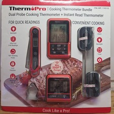ThermoPro Cooking Thermometer Bundle - New Dual Probe Instant Read NEW
