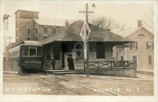 Trolley AVH Station VALATIE NY New York RPPC Photo Postcard COPY