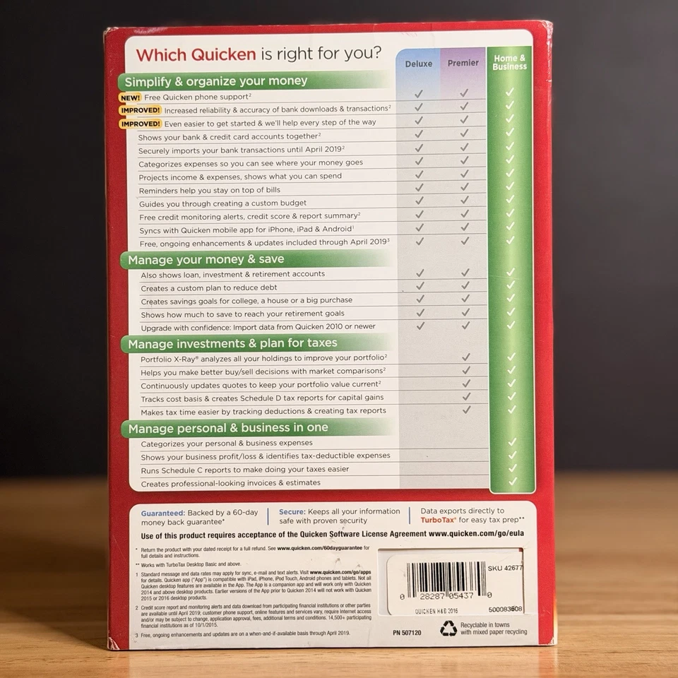 ⚡️NEW Quicken Home And Business 2016 For WINDOWS PC - PLEASE READ BELOW ⚠️SEALED - Image 2 of 4