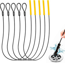 5 Pcs 35" Drain Snake Hair Clog Remover Flexible Metal Plumbing Auger Tool