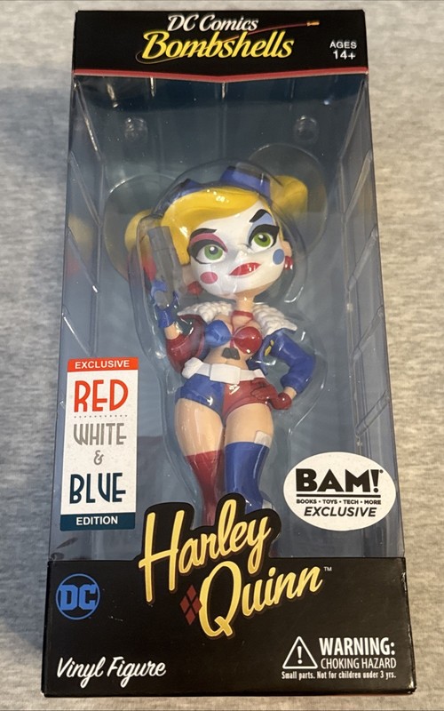 Cryptozoic DC Comics Bombshells Harley Quinn Red White & Blue BAM! Exclusive NEW