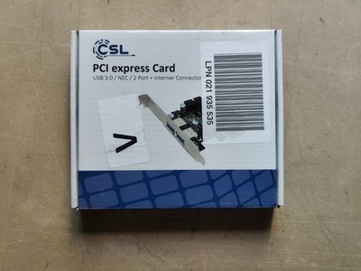CSL  24335  PCI express Card USB 3.0 Nec 2+1 Port neu