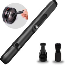 Pluma de Limpieza de Lentes Profesional Doble Punta con Cepillo y Carbon