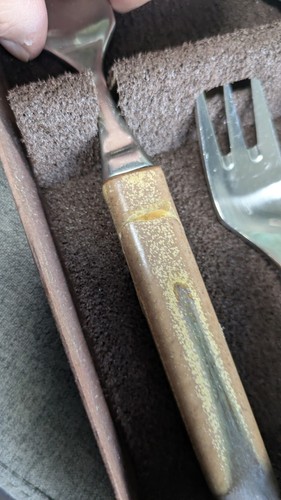 Denby TOUCHSTONE CUTLERY Tiger's Eye - 2 Have Breaks In the Handle But Glued - Picture 2 of 9