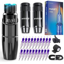 Mast Tour Wireless Tattoo Gun Machine Kit - Complete Tattoo Kit for Beginners...