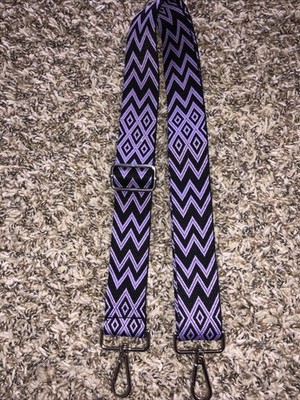 Bag Purse Strap Replacement - Purple And Black Chevron