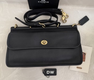 バッグ Vintage Coach Legacy City Willisbag Pu COACH VINTAGE BLACK WILLIS CITY BAG TOP HANDLE BRASS 9153 USA MINT