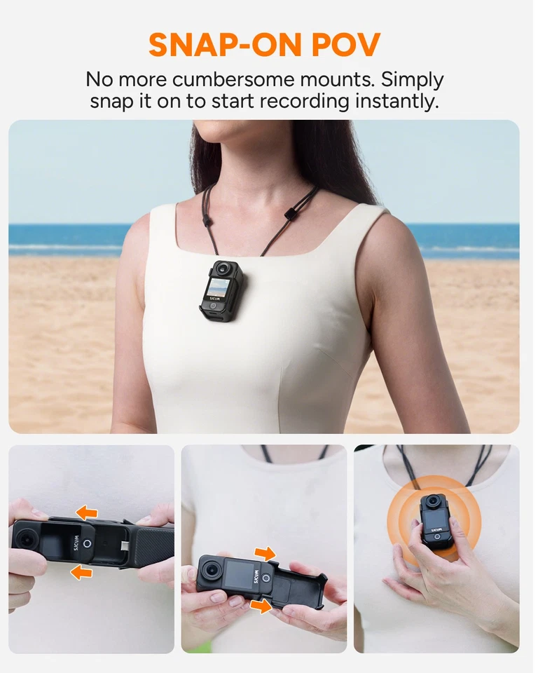 SJCAM C400 Pocket Action Camera 4K WiFi 5G Touch Screen 6-Axis Stabilization - Image 3 of 4