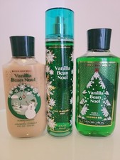 3 Pc- Bath  Body Works - Vanilla Bean Noel Body Lotion, Shower Gel, Fine Mist