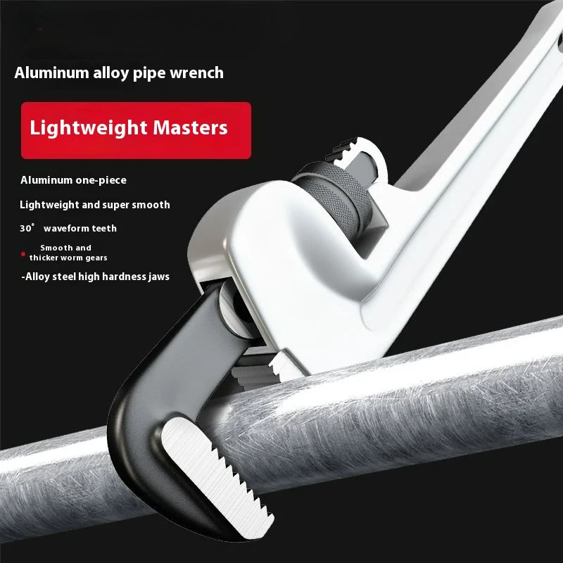 Aluminium Alloy Heavy Duty Pipe Wrench Water Pipe Pliers Spanner Universal - Image 2 of 4