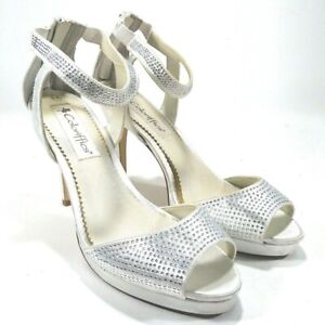 silver platform heels for wedding