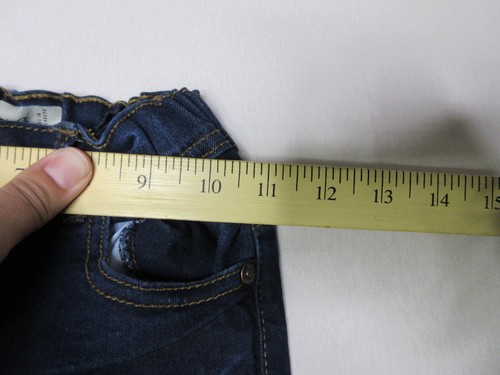 Denim Co. High Rise Single Button Girls Jeans Skinny Leg Size 9-10 Blue - Picture 3 of 6