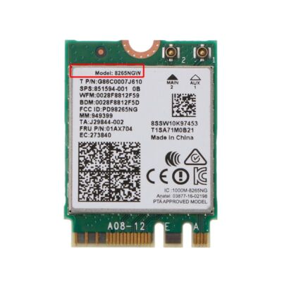 Dual Band NGFF Wifi Card For Intel 8265 AC8265 8265NGW M.2 2.4/5GHz