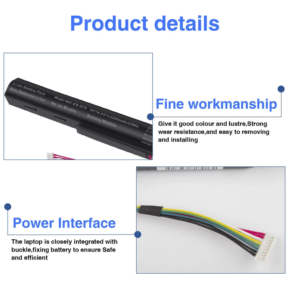 OEM For Acer Aspire E15 E5-575 E5-575G E5-576G AS16A5K AS16A7K AS16A8K Battery - Image 2 of 4