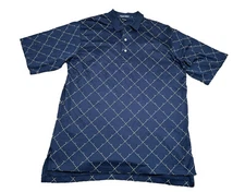 Polo Golf Ralph Lauren Golf Club Cotton Polo Shirt Men's Large Navy Short Sleeve