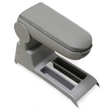[pro.tec] Mittelarmlehne passend für VW POLO 9N / 9N2 / 9N3 Textil Grau Armlehne