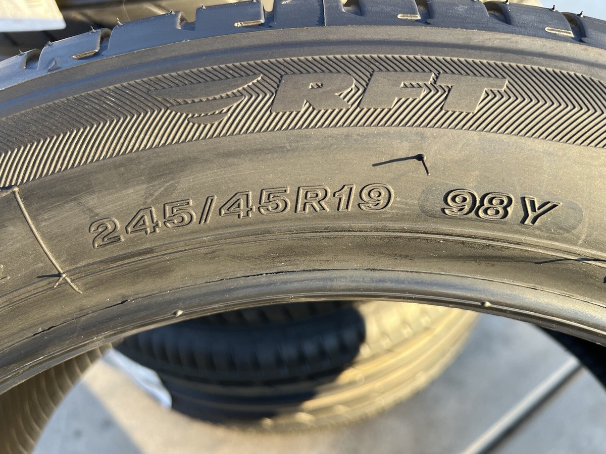 TWO NEW 245/45R19 Bridgestone Potenza S001 RFT Run Flat RSC TWO NEW 245/45R19 Bridgestone Potenza S001 RFT Run Flat RSC
