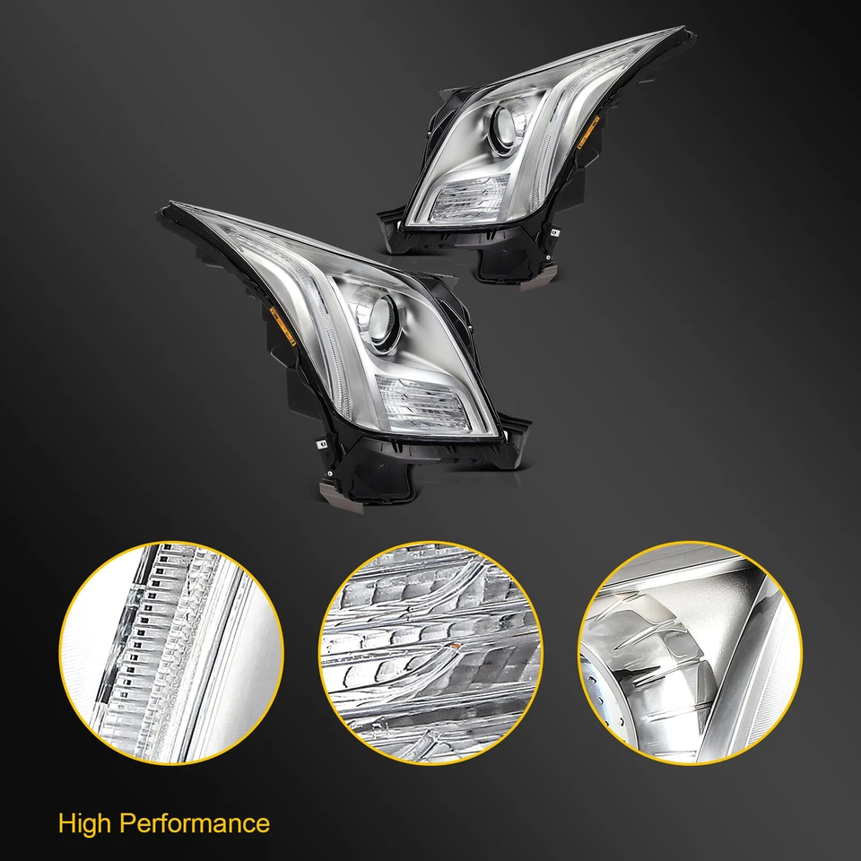 Pair LED Headlights Assembly For 2013-2017 Cadillac XTS 3.6L w/HID/Xenon — 第 2/4 张图片