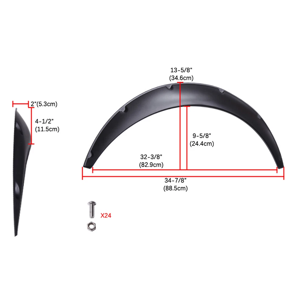 For Audi A4 B4 B6 A5 A6 A7 Fender Flares Mudguard Wide Body Wheel Cover Protect Foto 2 de 4