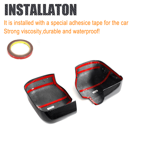 For Land Rover Defender 90 110 130 20UP Dry Carbon Side Mirror Cover Caps Add On - Picture 10 of 12