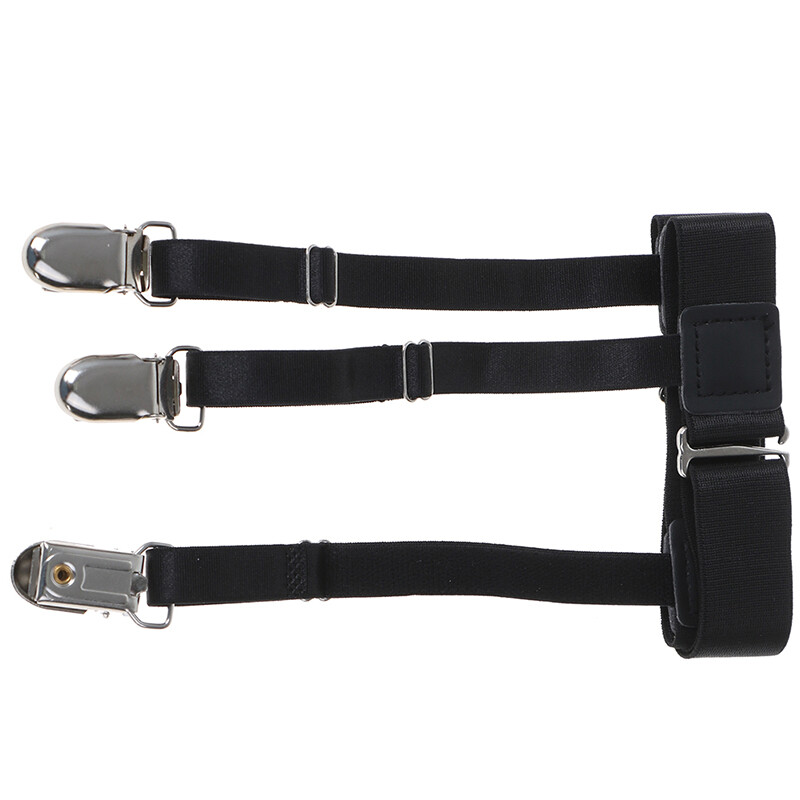 2 Pcs Men Shirt Stays Belt Nonslip Locking Clips Keep Shirt Tucked Leg StATPX eBay