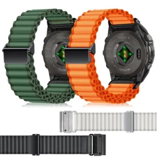 QuickFit Nylon Loop Band Strap for Garmin Fenix e 8 7X 7 Pro 6X 6 5X 5 Plus 3HR