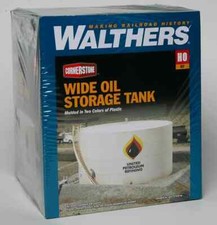 WIDE FUEL STORAGE TANK with BERM - OIL / GAS TANK FARM HO Scale KIT 933-3167 NEW