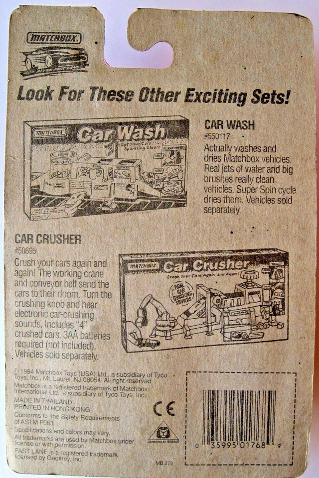 MatchBox Stinger Bug Helicopter Chopper, 1994 Yellow Version On its Card - Image 3 of 3