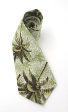 Vtg Men's Pacific Legend Hawiian Palm Tree Cotton Neck Tie (T6) Made in USA (T7)