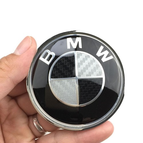 BMW Capuchons centre de roue (68 mm) - Emblème de remplacement Capuchons NOIR/blanc carbone - Photo 4 sur 4