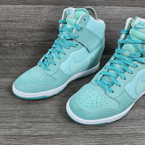 Nike Dunk Sky Hi Artisan Teal Suede Hidden Wedge Trainers 644877-303 Size UK 5 - Picture 12 of 17