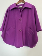 Jimmy Hourihan Cape Women’s One Size Wool Bright Purple Dublin Ireland Poncho
